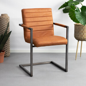 Tower Living Eetkamerstoel 'Rocca', kleur Cognac