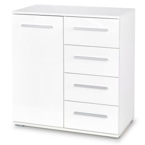 Commode Lima 82 cm hoog in hoogglans wit