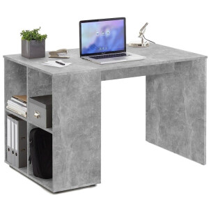 Computerbureau Gent 117 cm breed in grijs beton