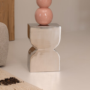 Zuiver Krukje/Bijzettafel 'Cones' 30 x 21cm, kleur Zilver