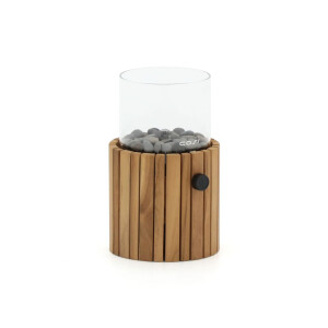 Cosiscoop Timber round gaslantaarn ø 18cm (h:30cm) - Laagste prijsgarantie!