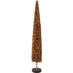 Creativ deco Deco-boom Kerst versiering op hoogwaardige houten basis, met parels versierd, hoogte 60 cm (1 stuk)