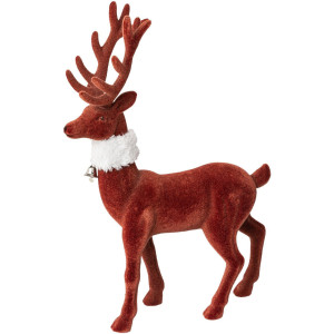 Creativ deco Kerstfiguur Edelhert, kerstversiering rood (4 stuks)