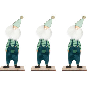 Creativ deco Kerstman Kerst versiering (set, 3 stuks)