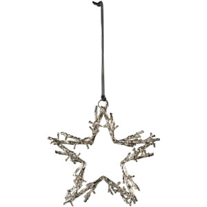 Creativ deco Sierster Kerstster, kerstversiering van aluminium, hangdecoratie, ø ca. 30 cm (1 stuk)