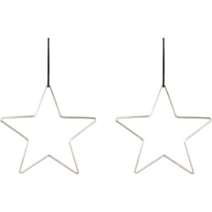 Creativ deco Sierster Kerstster, kerstversiering van aluminium, hangdecoratie, 2-delige set, ø ca. 21 cm (2 stuks)