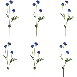 Creativ green Kunstbloem Korenbloem in set van 6 (6 stuks)