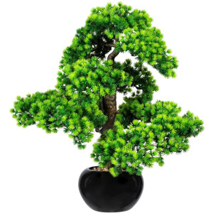 Creativ green Kunstbonsai Bonsai lariks in een keramische pot (1 stuk)