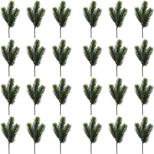 Creativ green Winterse kunstplant Kerst versiering Tak met naalden, 24 stuks in set (24 stuks)