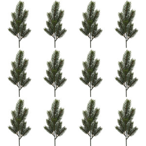 Creativ green Winterse kunstplant Kerst versiering Tak, 12 stuks in set (12 stuks)