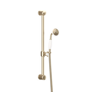 Crosswater Belgravia Glijstangset - 60cm - handdouche - doucheslang - geborsteld messing (goud) BELPACKAGE1F