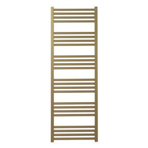 Crosswater MPRO handdoekradiator - 138x48cm - 568 watt - geborsteld messing (goud) MP48X13800F