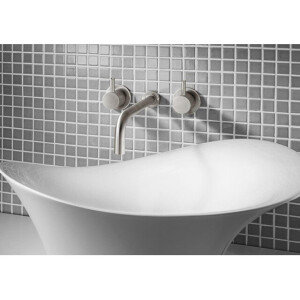 Crosswater MPRO Wastafelkraan inbouw - uitloop 19cm - met inbouwdeel - RVS geborsteld PRO130WNV_V2