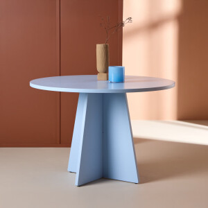 Nohr Ronde Eettafel 'Cynthiaann' MDF, 110cm, kleur Blauw