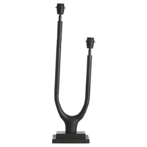 Light & Living Tafellamp 'Gavi' 2-Lamps, kleur Mat Zwart (excl. kap)