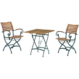4 Seasons Outdoor Bistroset Lindau Bellini Teak 70 x 70 cm
