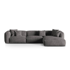 3-zits hoekbank Martina rechts velvet | Micadoni