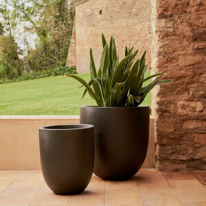 Kave Home plantenpot 'Aiguablava' Ø56cm, kleur Zwart