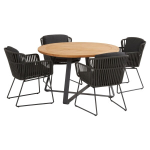 Taste by 4 Seasons Tuinset Vitali Basso Ø130 cm Antraciet