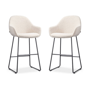 Set van 2 barstoelen Nino-Mae bouclé | Nolon