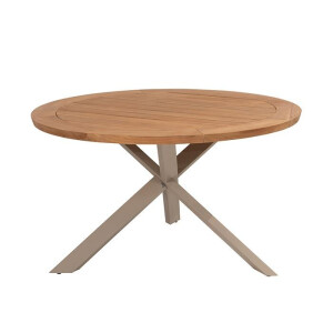 Taste by 4 Seasons Tuintafel Prado Latte Teak Ø130 cm