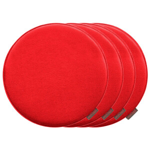 MAGMA 4 stoelkussens (Rond, Rood)