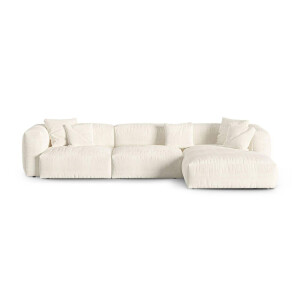 Modulaire hoekbank Martina rechts bouclé | Micadoni Home