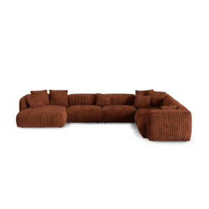 Modulaire hoekbank Martina rechts ribstof | Micadoni Home