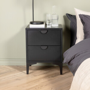 Nohr Nachtkastje 'Danyella' Met 2 laden, Metaal, kleur Zwart