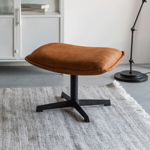 ZILT Hocker 'Belisama' Lederlook, kleur Cognac