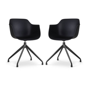 Set van 2 eetkamerstoelen Nola-Puk draaibaar | Nolon