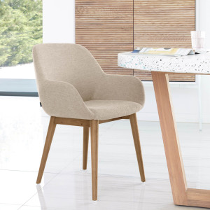 Kave Home Eetkamerstoel 'Konna' kleur Beige