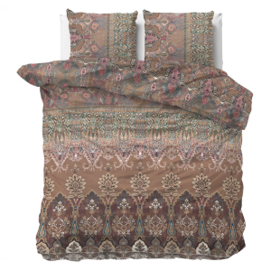 Dekbedovertrek Berna - Tweepersoons (200x200 Cm) - Zwart Polyester-katoen - Bloemen - Sleeptime Elegance - Dekbed-Discounter.nl