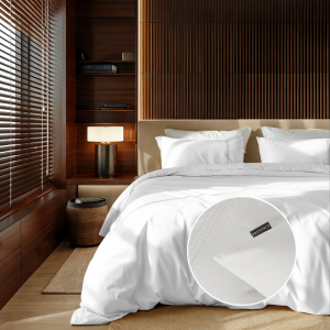 Dekbedovertrek Egyptisch Katoen - Uni - Wit - Lits-Jumeaux (240x240 Cm) - Wit Egyptisch Katoen Katoen - Effen - Presence - Dekbed-Discounter.nl