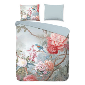 Dekbedovertrek Katoen - Birdie - Lits-Jumeaux (240x220 Cm) - Meerkleurig Katoen - Natuur & Bloemen & Dieren - Good Morning - Dekbed-Discounter.nl