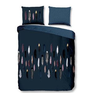 Dekbedovertrek Katoen - Feathers - Lits-Jumeaux (240x220 Cm) - Meerkleurig Katoen - Veren - Good Morning - Dekbed-Discounter.nl