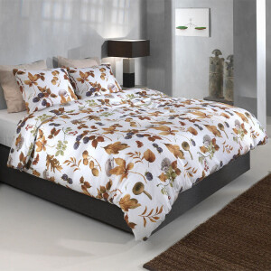 Dekbedovertrek Katoen Flanel - Castagno - Tweepersoons (200x200 Cm) - Meerkleurig Flanel - Natuur - Zo!Home - Dekbed-Discounter.nl