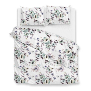 Dekbedovertrek Katoen Flanel - Celia - Lits-Jumeaux XL (260x200 Cm) - Meerkleurig Flanel - Bloemen - Zo!Home - Dekbed-Discounter.nl