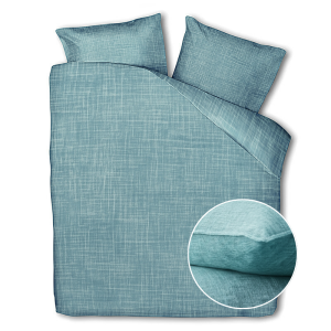 Dekbedovertrek Katoen Lino Emerald Green Effen 240x200 Cm Zo!Home - Dekbed-Discounter.nl
