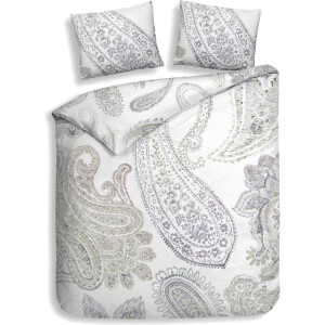 Dekbedovertrek Katoen - Muelle - Lits-Jumeaux XL (260x200 Cm) - Wit Katoen - Patroon - Heckett Lane - Dekbed-Discounter.nl