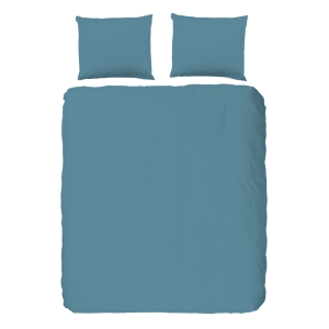Dekbedovertrek Katoen Percale Lichte Kleuren Effen 140x200 Cm Blauw Anti Allergie & Anti Huisstofmijt Good Morning - Dekbed-Discounter.nl