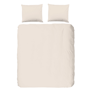Dekbedovertrek Katoen Percale Lichte Kleuren Effen 140x200 Cm Zand Anti Allergie & Anti Huisstofmijt Good Morning - Dekbed-Discounter.nl