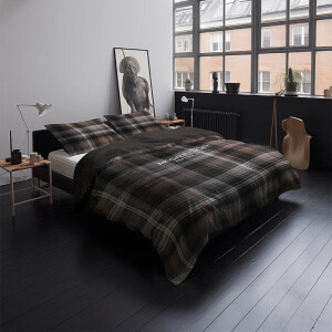 Dekbedovertrek Katoen-Satijn - Chestnut Plaid - Lits-Jumeaux (240x220 Cm) - Meerkleurig Katoen-satijn Katoen - Strepen & Abstract - McGregor - Dekbed-Discounter.nl