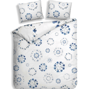 Dekbedovertrek Katoen-Satijn - Double Face - Zoe - Lits-Jumeaux (240x220 Cm) - Wit Katoen-satijn - Bloemen - Heckett Lane - Dekbed-Discounter.nl