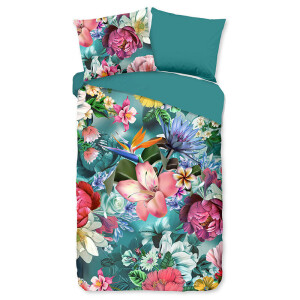 Dekbedovertrek Katoen - Taindra - Eenpersoons (140x200 Cm) - Meerkleurig Katoen - Natuur - Good Morning - Dekbed-Discounter.nl