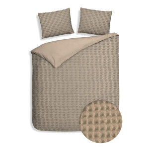 Dekbedovertrek Katoen Vafala Effen 200x200 Cm Bruin Heckett Lane - Dekbed-Discounter.nl