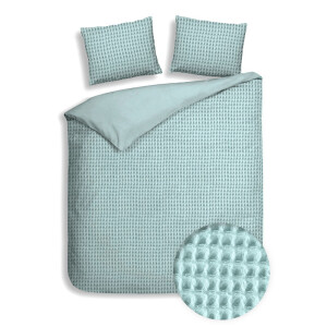 Dekbedovertrek Katoen Vafala - Sky Blue - Lits-Jumeaux (240x220 Cm) - Sky Blauw Katoen - Effen - Heckett Lane - Dekbed-Discounter.nl