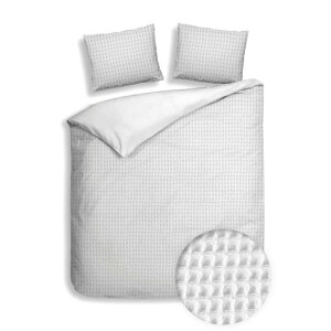 Dekbedovertrek Katoen Vafala - Wit - Lits-Jumeaux (240x220 Cm) - Wit Katoen - Effen - Heckett Lane - Dekbed-Discounter.nl