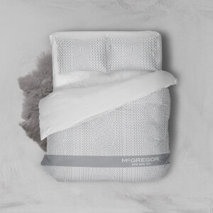 Dekbedovertrek McGregor - Katoen - Roosevelt - Lichtgrijs - Lits-Jumeaux (240x220 Cm) - Grijs & Wit Katoen - Strepen & Hotel Luxe - McGregor - Dekbed-Discounter.nl