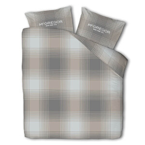 Dekbedovertrek McGregor KatoenFlanel Taupe Tartan LitsJumeaux (240x240 Cm) Taupe & Meerkleurig Flanel Katoen Strepen McGregor - Overtrek - - Dekbed-Discounter.nl